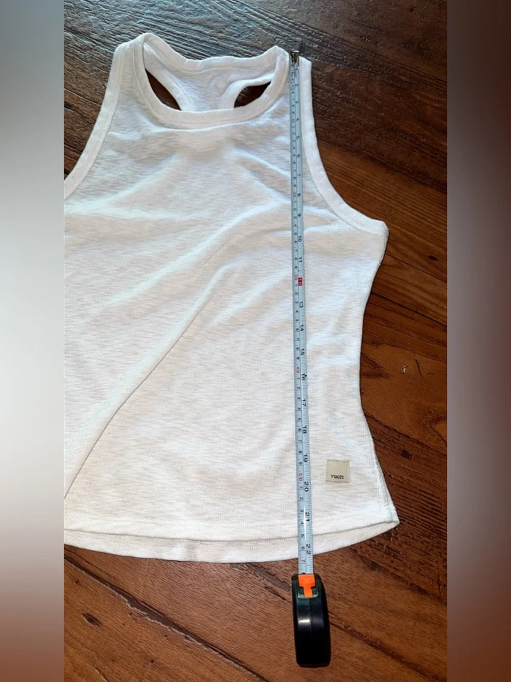 Vuori Rise Racerback Tank Top White Slub Jersey Athletic Womens Medium - Picture 5 of 5